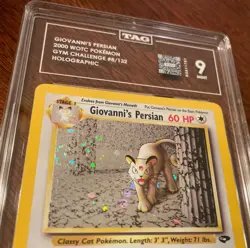 Giovanni’s Persian Holo Rare Card 8/132 Graded TAG 9 2000 Pokemon Gym Challenge - Image 2