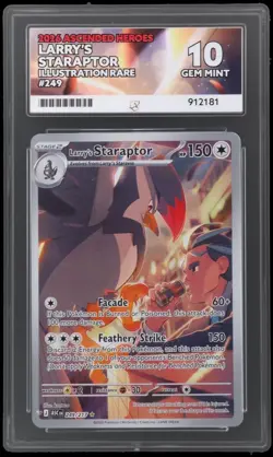 Pokemon Graded Card - Larry's Staraptor 249/217 Ascended Heroes ACE 10 Gem Mint - Image 2
