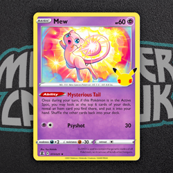 Pokemon TCG Mew 011/025 Holo Rare Card Celebrations NM - Image 1
