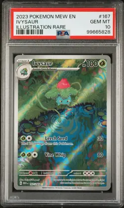 PSA 10 IVYSAUR 167/165 | 151 IR Full Art English Graded Pokemon Card HK - Image 1
