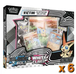 Pokemon TCG: SV10.5 Unova Victini Illustration Collection Box- Sealed Case of 6 - Image 1