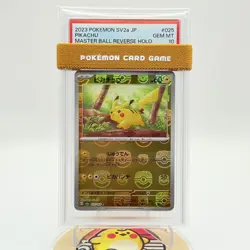 PSA 10 2023 Pokemon Japanese SV2a Pokemon Card 151 #025 Pikachu Master ball Holo - Image 1