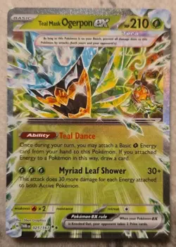 Pokemon TCG Holo Ultra Rare Teal Mask Ogerpon 025/167 Twilight Masquerade NM - Image 1