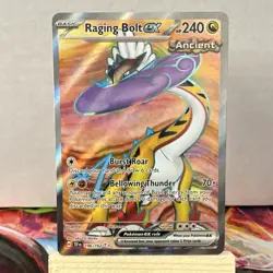 Pokemon Raging Bolt EX 196/162 Ultra Rare Holo SV05: Temporal Forces TCG - Image 1