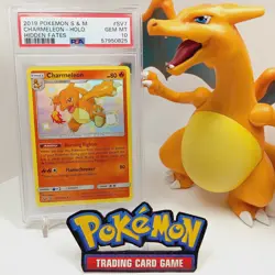 🔥L👀K🔥💎PSA10💎2019 POKEMON S&M CHARMELEON HIDDN FATES SV7/SV94✨SHINY HOLO🥩UR - Image 1