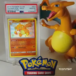 🔥L👀K🔥💎PSA10💎2019 POKEMON S&M CHARMELEON HIDDN FATES SV7/SV94✨SHINY HOLO🥩UR - Image 2