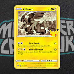 Zekrom 010/025 Rare Celebrations Pokemon Holo Near Mint - Image 1