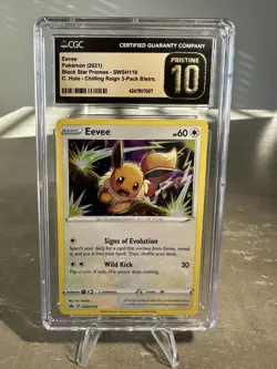 Pokemon 2021 Eevee SWSH118 Sword & Shield Promo Holo CGC 10 Pristine Low Pop 3 - Image 1