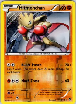 Hitmonchan 48/83 Generations Pokemon NM/LP Reverse Holo - Image 1