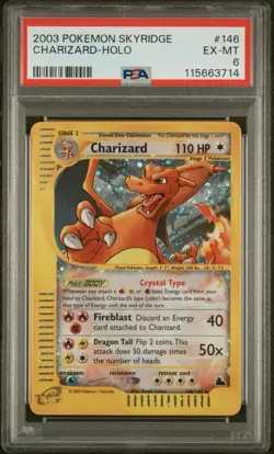 Charizard Crystal 146/144 Skyridge Holo ENG 🇬🇧 Rare Pokemon Psa 6 - Image 1