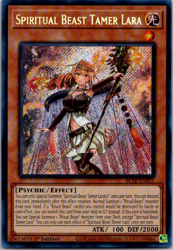 Yugioh Spiritual Beast Tamer Lara - BLTR-EN017 - 1st Ed. Secret Rare - NM - Image 1