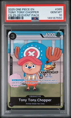 PSA 10 - Tony Tony Chopper P-065 Championship 25-26 CS Event Pack One Piece 2025 - Image 1
