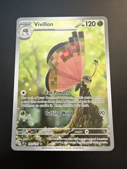Pokemon TCG Vivillon Illustration Rare Card SV08 Surging Sparks 193/191 - Image 1