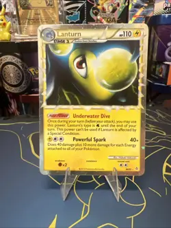 Pokemon TCG Lanturn Prime Reverse Holo Card Unleashed 86/95 HS Rare LP MP 2010 - Image 2