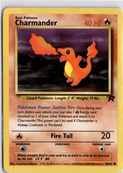 Pokemon TCG Charmander Team Rocket Series 50/82 Common Trading Card TCG WOTC - Image 3