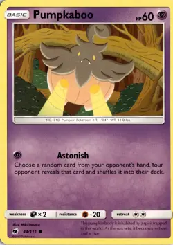 Pumpkaboo 44/111 SM - Crimson Invasion Pokemon Card TCG - Image 1