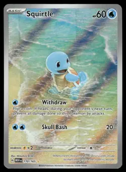 Pokemon Cards Squirtle 170/165 151 Illustration Rare NM - Image 1