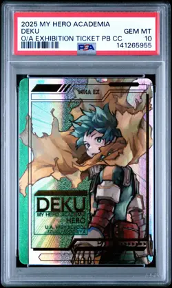 PSA 10 - Deku Izuku Midoriya - My Hero Academia Original Art Exhibition Card Set - Image 1