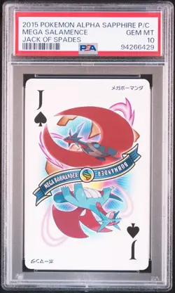 PSA 10 - Mega Salamence - Pokemon Alpha Sapphire Poker Playing Card 2015 POP 5! - Image 1