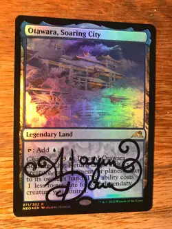 Magic the Gathering MTG foil Otawara, Soaring City Kamigawa signed by Artist NM - Image 2