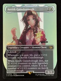 1x MTG Aerith Gainsborough (Borderless, Foil) - FINAL FANTASY (FIN) #374 - Magic - Image 1