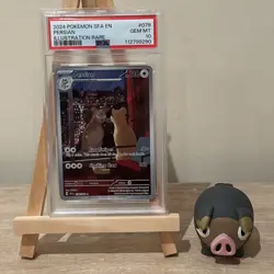 PSA 10 GEM MINT 2024 Pokemon Persian 078/064 Shrouded Fable Illustration Rare - Image 1