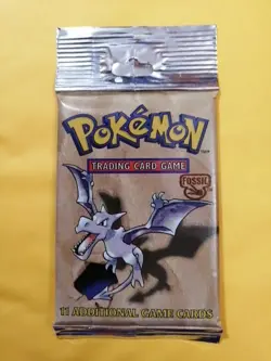 Pokemon Fossil Booster Pack WTC Long Crimp - Aerodactyl Artwork 742818061599 - Image 1