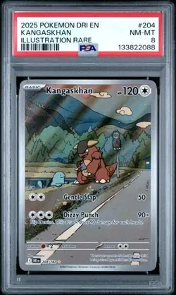 2025 #204 Kangaskhan PSA 8 Dri EN-Destined Rivals Pokemon - Image 1