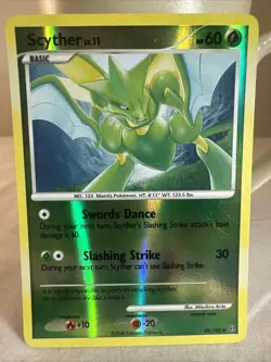 Pokemon Scyther 49/100 Stormfront Reverse Holo Card - Image 1