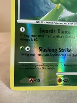 Pokemon Scyther 49/100 Stormfront Reverse Holo Card - Image 4