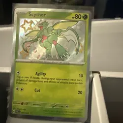 Pokemon TCG Scyther 095/091 Shiny Rare Holo Paldean Fates NM - Image 1