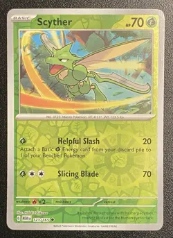 Scyther Reverse Holo Rare 123/165 Pokemon TCG Scarlet & Violet 151 Free Ship - Image 1