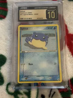2006 Pokemon EX Legend Maker Spheal 65/92 CGC 10 Pristine Non Holo - Image 1