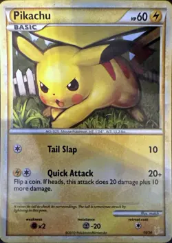 Pikachu 78/123 Common HeartGold & SoulSilver Pokemon Lightly Played - Image 1