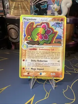 TCG Pokemon Meganium 4/101 Delta Species EX Dragon Frontiers - Holo LP Vtg 2006 - Image 1