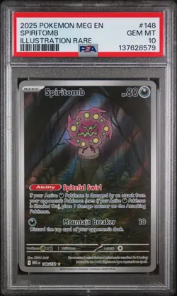 PSA 10 - Spiritomb 148/132 Illustration Rare Pokemon Mega Evolution Base Set - Image 1