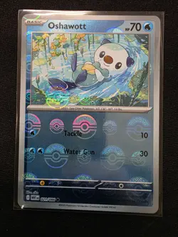 Oshawott 021/086 NM – Poke Ball Holo – 2025 TCG Pokemon S&V White Flare English - Image 1