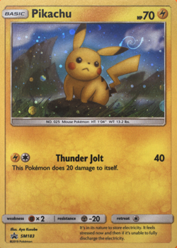 TAG 10 Pikachu SM183 Holo Black Star Promo Pokemon Sun & Moon 2019 GALAXY SWIRL - Image 2