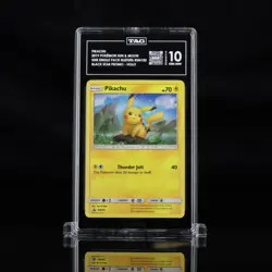 TAG 10 Pikachu SM183 Holo Black Star Promo Pokemon Sun & Moon 2019 GALAXY SWIRL - Image 5