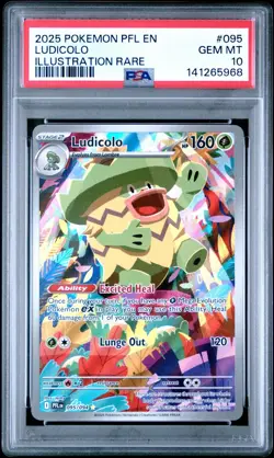 PSA 10 Ludicolo 095/094 Illustration Rare Pokemon Phantasmal Flames PFL Gem Mint - Image 1