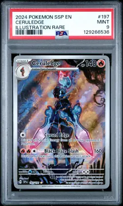 2024 POKEMON SSP EN-SURGING SPARKS IR #197 CERULEDGE PSA 9 - Image 1