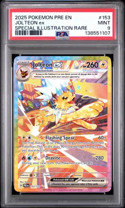 Pokemon Prismatic Evolutions Jolteon 153/131 Special Illustration Rare - PSA 9 - Image 1