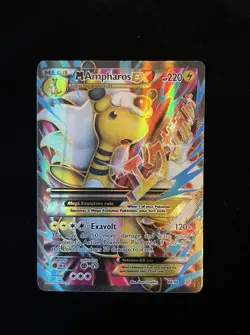 Pokemon TCG Mega M Ampharos EX Full Art 88/98 XY Ancient Origins LP - Image 1