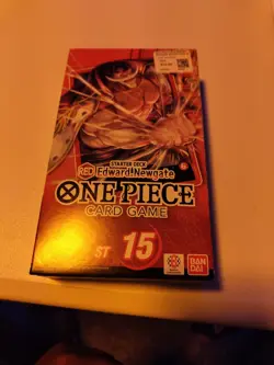 ONE PIECE TCG Edward Newgate (RED) STARTER DECK (ST-15) Sealed With PRB Pack! - Image 1