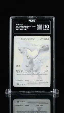 Reshiram ex 173/086 Sv: White Flare Gem Mint Tag 10 SCORE 965 - Image 2