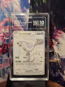 Reshiram ex 173/086 Sv: White Flare Gem Mint Tag 10 ⚡SCORE 984⚡ - Image 1