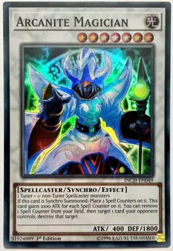 INCH-EN049 Arcanite Magician - Super Rare 1st Edition Near Mint YuGiOh Card - Image 1
