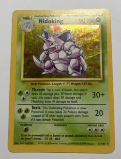 Pokemon Card - Nidoking - Base Set 11/102 Holo Rare - Image 1