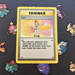Lass 75/102 MP -Vintage Rare Pokemon Card- Base Set (8q) - Image 1