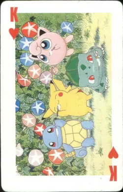 Vintage Pokemon Pocket Monsters Playing Cards King of Hearts Jigglypuff Pikachu - Image 1